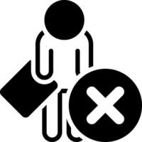 solid icon for fail vector