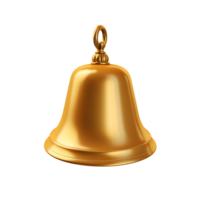 A 3D golden bell png