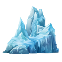 frozen water piece iceberg in cartoon style png