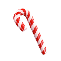 A 3d rendering of a Candy cane isolated png