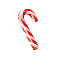 A 3d rendering of a Chrismast Candy cane isolated png