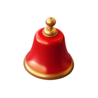 ein 3d Rendern von ein süß rot und Gold Glocke png