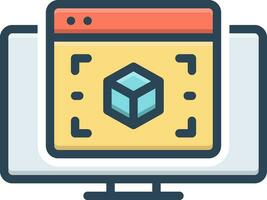 color icon for virtual vector