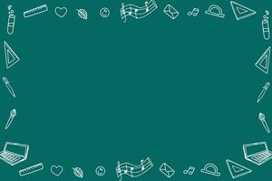 Banner background design sketch outline element of education,Template for school.Doodle style. Vector