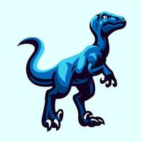 Raptor Dinosaurs Mascot Illustration vector