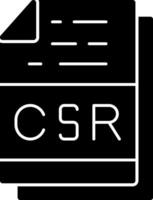 CSR File Format Vector Icon Design