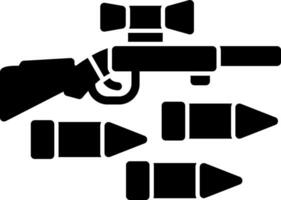 diseño de icono de vector de rifle