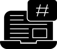 Hashtag Vector Icon Design