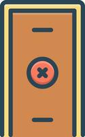 color icon for closing vector
