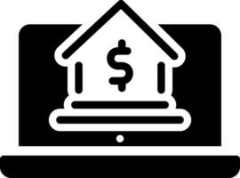 solid icon for banking vector