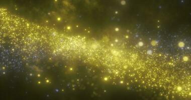 resumen verde energía magia redondo partículas redondo con bokeh efecto brillante antecedentes foto