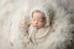 Newborn Photography -AI Generated photo