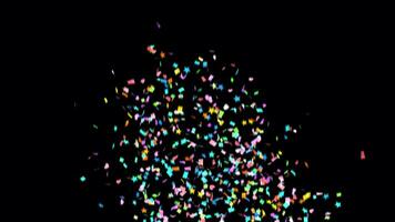 Colorful Confetti Sprinkle Animation. High-res UHD 4K quality in MOV format, complete with ProRes 4444 codec for alpha channel support. Ideal for VFX, compositing and keying projects video