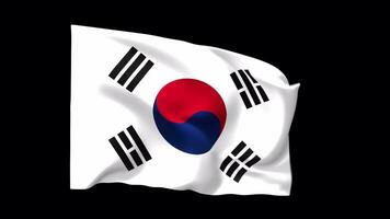 South Korea Flag Looping Animation. High resolution 4K UHD quality in MOV format. The codec on this video is ProRes 4444. Ideal for your video projects