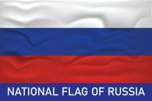 NATIONAL FLAG OF RUSSIA 3D EFFECT vector