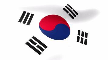 South Korea Flag Looping Animation Background. High resolution 4K UHD quality in MOV format. The codec on this video is ProRes 4444. Ideal for your video projects
