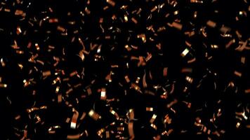 Looping Falling Gold Confetti Animation. High-res UHD 4K quality in MOV format, complete with ProRes 4444 codec for alpha channel support. Ideal for VFX, compositing and keying projects video