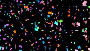 Looping Colorful Confetti Animation. High-res UHD 4K quality in MOV format, complete with ProRes 4444 codec for alpha channel support. Ideal for VFX, compositing and keying projects video