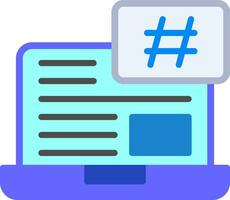 Hashtag Vector Icon Design