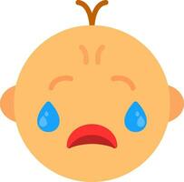 Baby crying Vector Icon Design