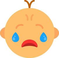 Baby crying Vector Icon Design