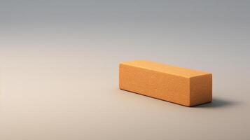 a small orange brick sitting on top of a table AI Generative photo