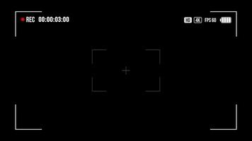 Kamera Aufzeichnung Bildschirm überlagern. Kamera Aufzeichnung Overlay auf schwarz Hintergrund. Aufzeichnung rahmen, Bildschirm Aufzeichnung, Aufzeichnung bewirken und Leben Aufzeichnung. voll hd video