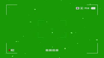 Camera recording screen overlay. Camera recording overlay on green background. Recording frame, screen Recording, Recording effect and live Recording. Full HD video