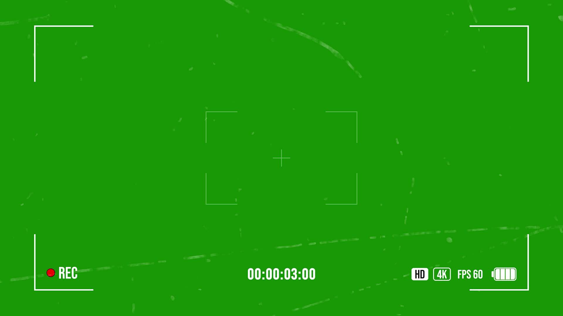 Camera recording screen overlay. Camera recording overlay on green