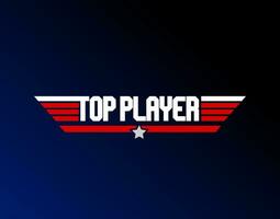 Top Player typography vector unit.