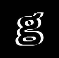 G brand name initial letter illustrative icon. vector