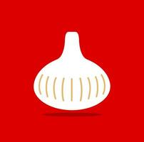 Modak The Favorite food of Lord Ganesha vector icon. White modak icon.