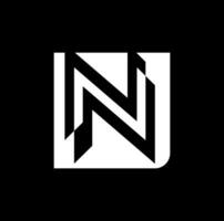 NN brand name initial letters illustrative icon. vector