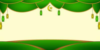 Islamic Simple Minimalist Banner Background vector