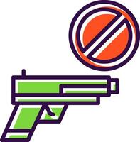 pistola prohibición vector icono diseño