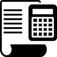 solid icon for accounting vector