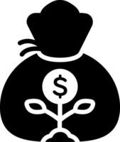solid icon for wealth vector