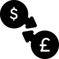 solid icon for currency vector