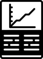 solid icon for financial report vector