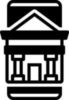 solid icon for mobile banking vector