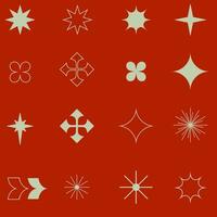 Set of different star shapes vector