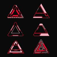 Triangle futuristic HUD vectors set