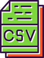 Csv File Format Vector Icon Design