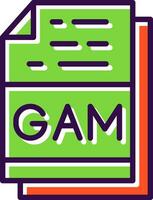 GAM File Format Vector Icon Design