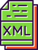 xml archivo formato vector icono diseño
