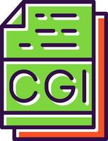 Cgi File Format Vector Icon Design