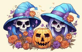 Halloween Skull posters. Halloween Clipart. photo