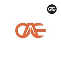 Letter OAE Monogram Logo Design vector