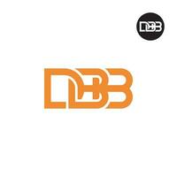 Letter DBB Monogram Logo Design vector