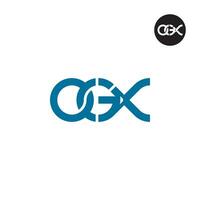 Letter OGX Monogram Logo Design vector